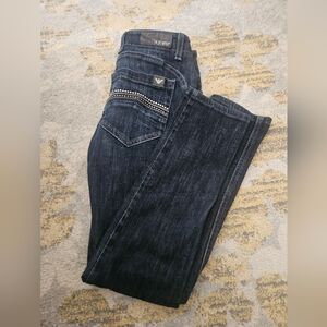 Vintage Armani Women's Indigo Straight Leg Jeans. Size 26.